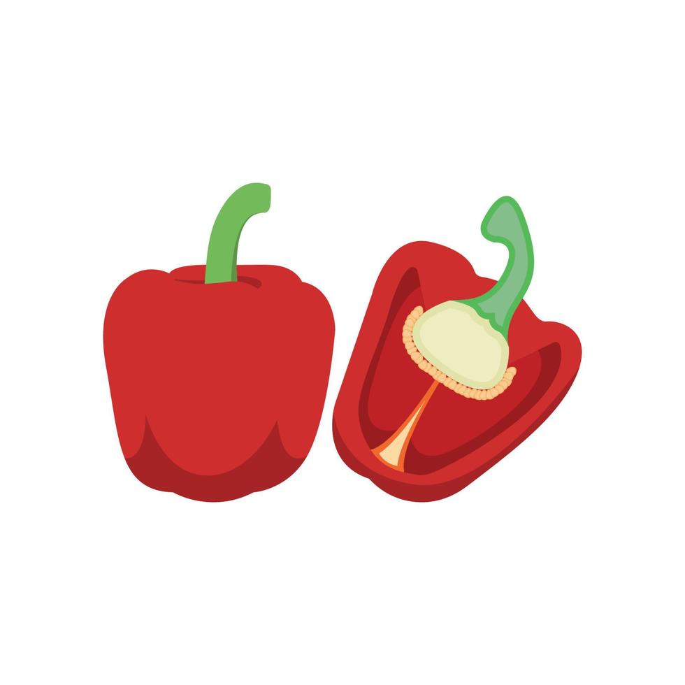 Bell Pepper Flat Illustration. Clean Icon Design Element on Isolated White Background vector