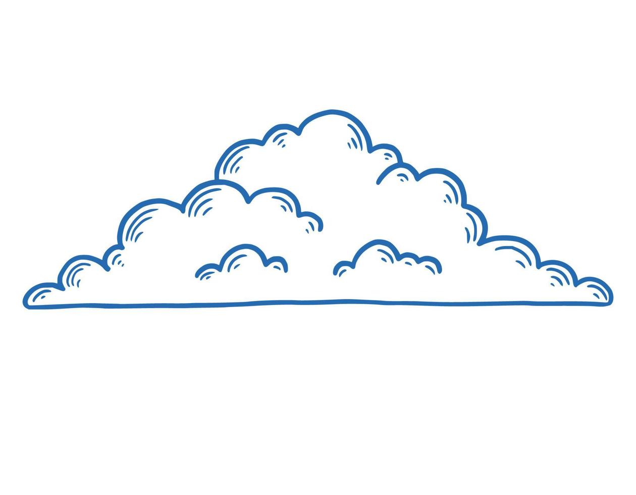 Hand drawn cloud. Doodle style. vector