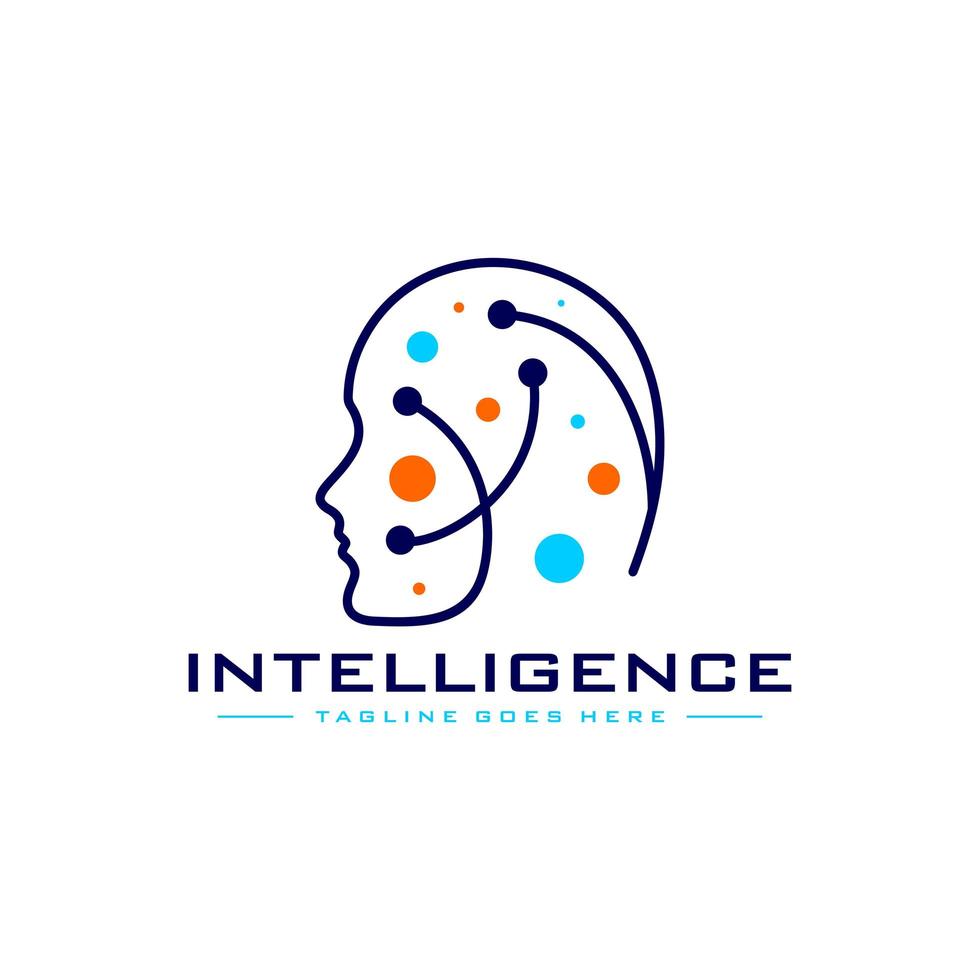 man-made intelligence technology illustration logo vector