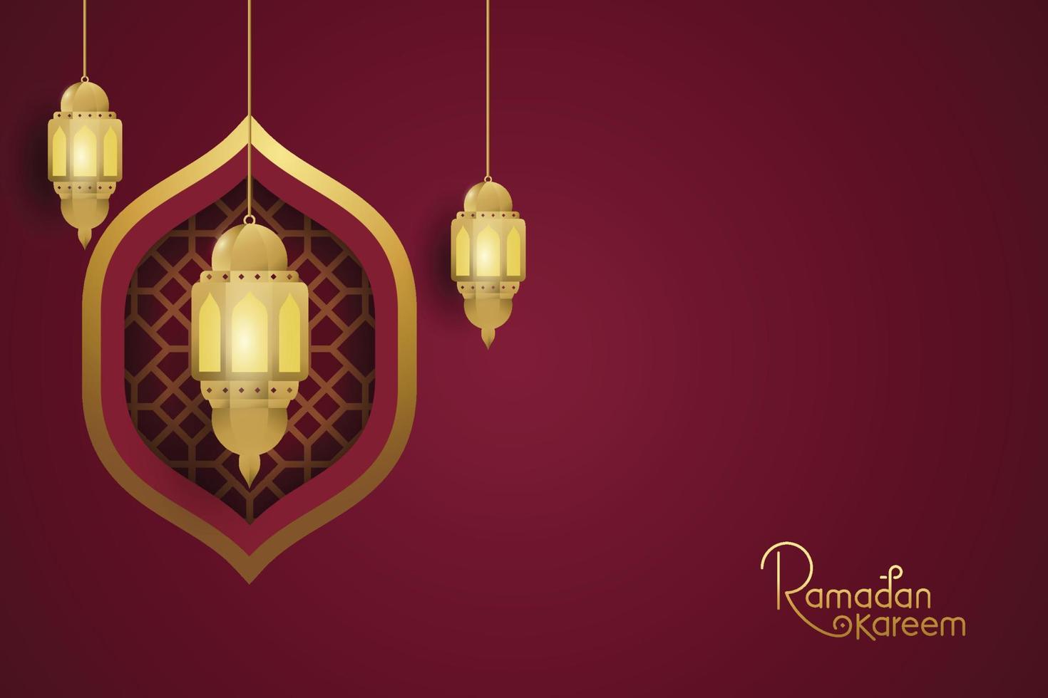 Ramadan kareem background fro greeting card vector