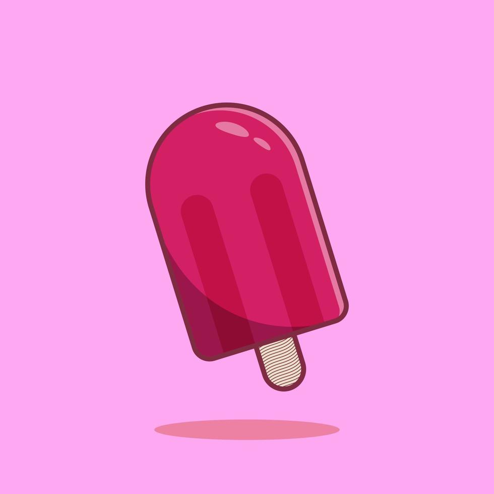 purple stick ice cream vector isolated background