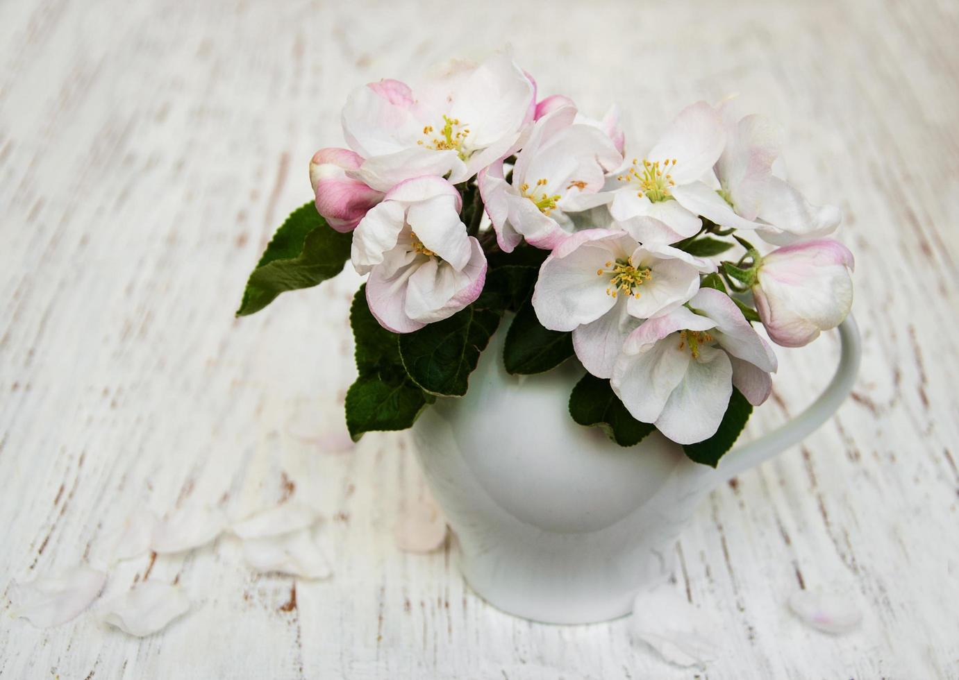 Vase with Apple blossoms photo