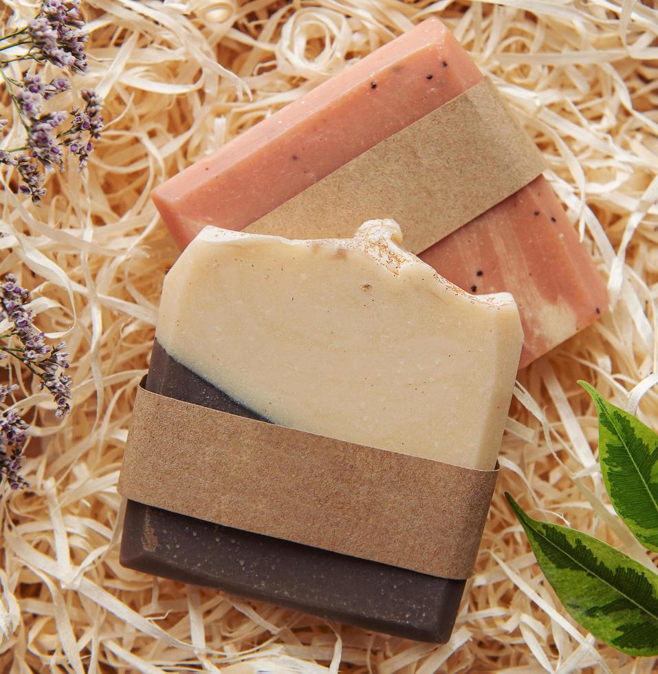 Handmade soap bars photo