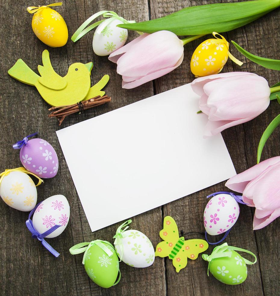 tarjeta de felicitación de pascua foto