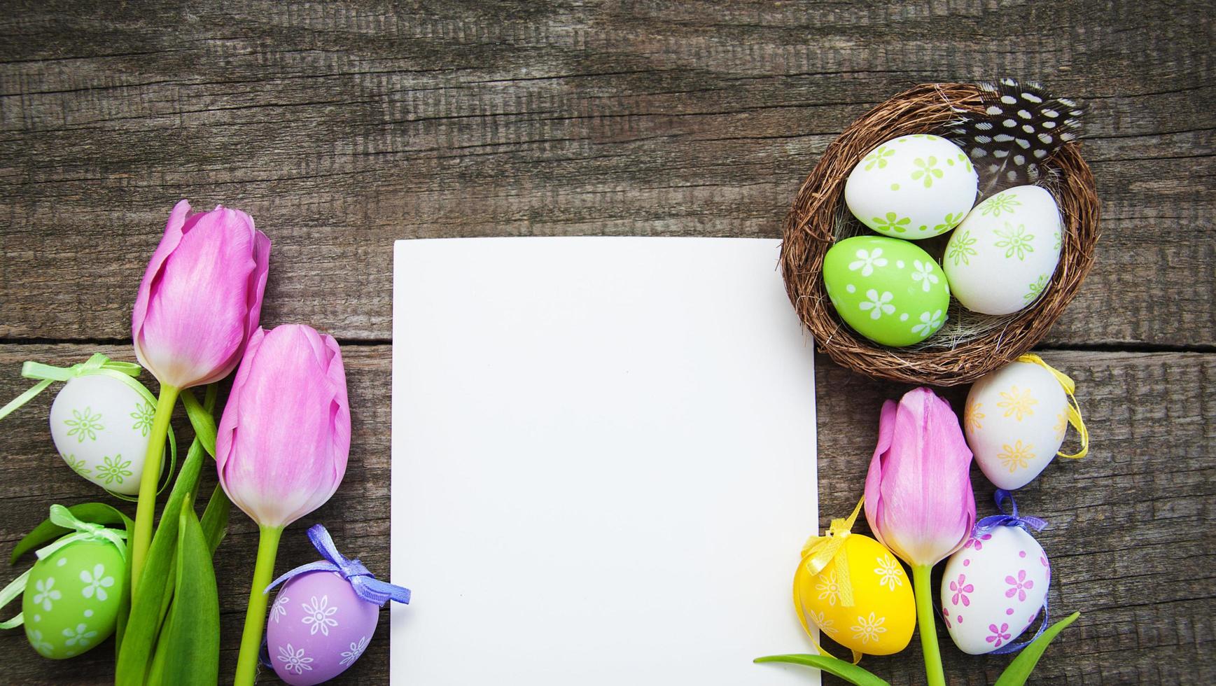 tarjeta de felicitación de pascua foto