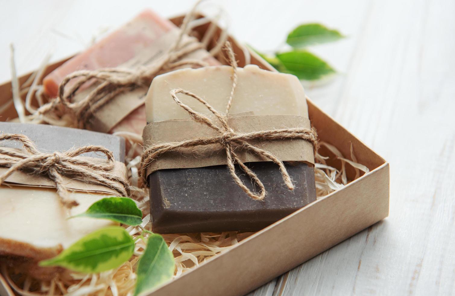 Handmade soap bars photo