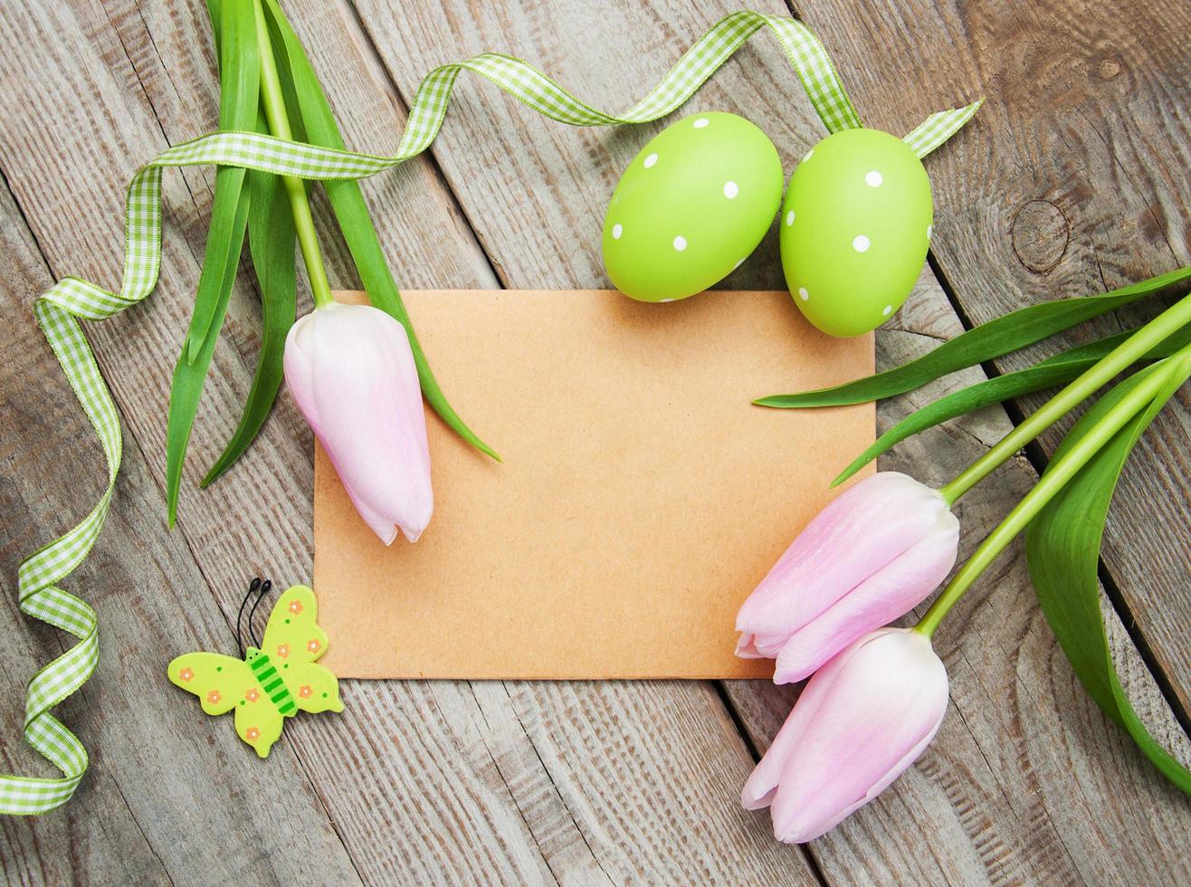 tarjeta de felicitación de pascua foto