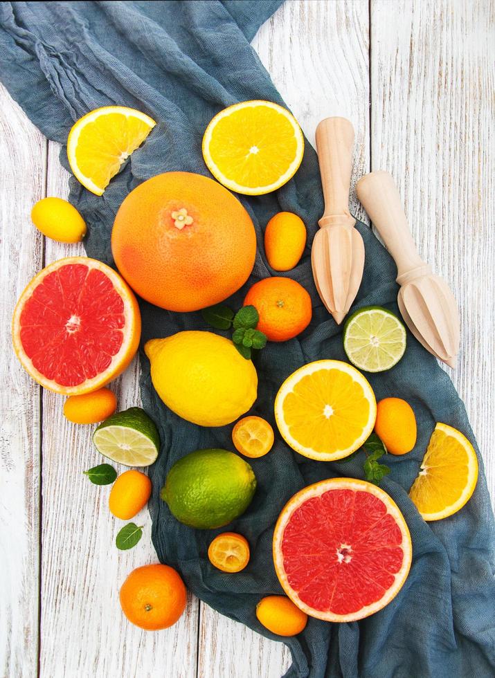Fresh citrus fruits photo