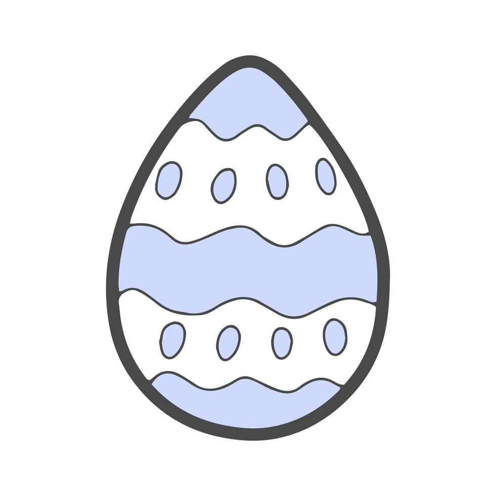 Vector easter colorful egg isolated illustration