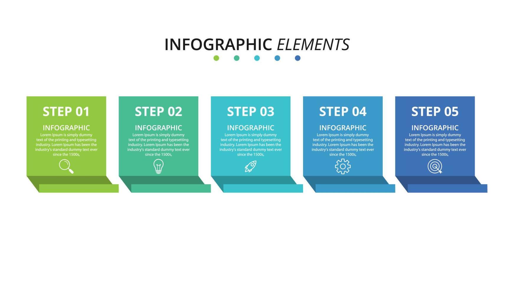 Presentation business infographic template with 5 options vector