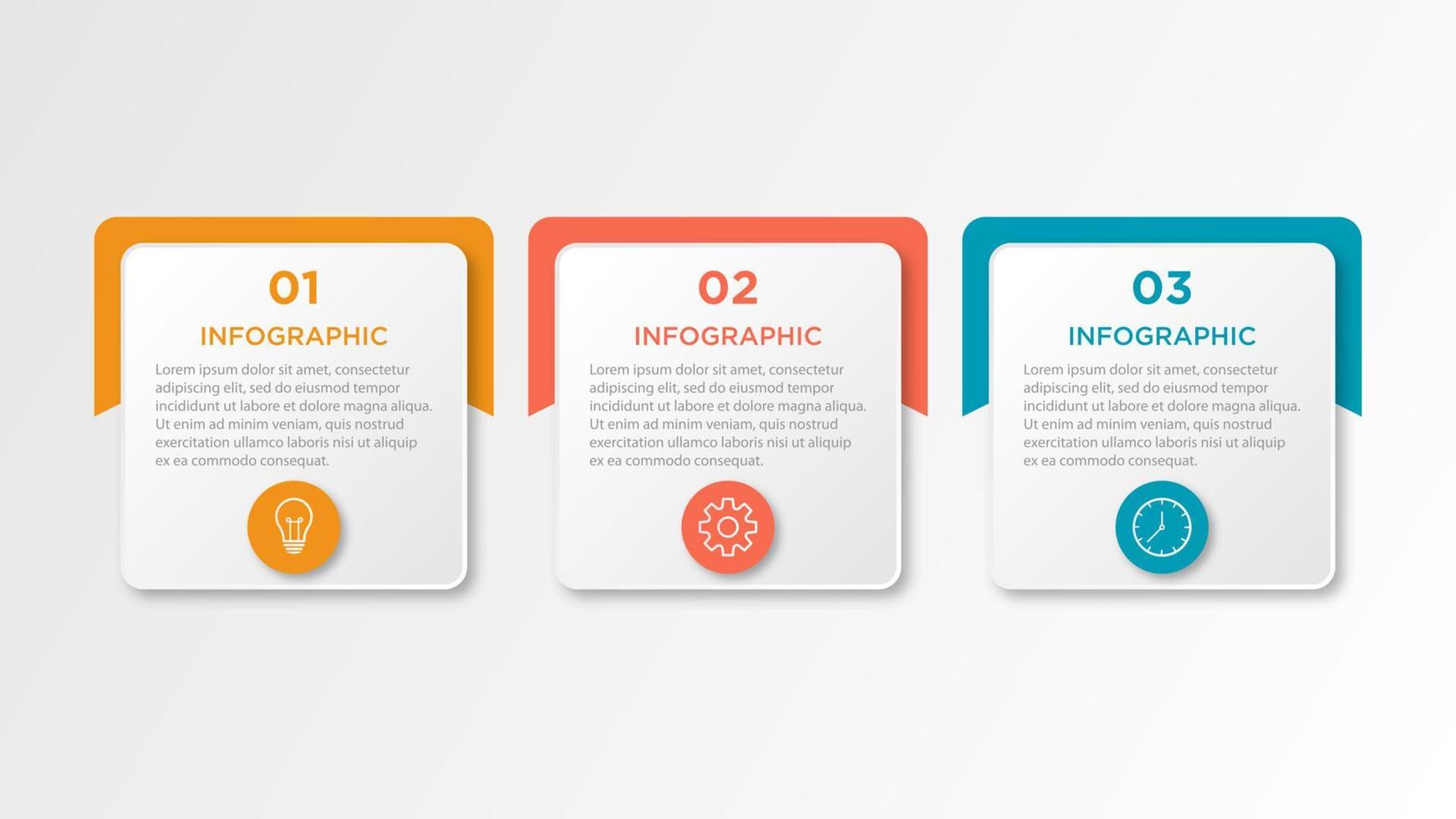 elemento de diseño infográfico de línea de tiempo y opciones de número. concepto de negocio con 3 pasos. se puede utilizar para diseño de flujo de trabajo, diagrama, informe anual, diseño web. plantilla de negocio vectorial para presentación. vector