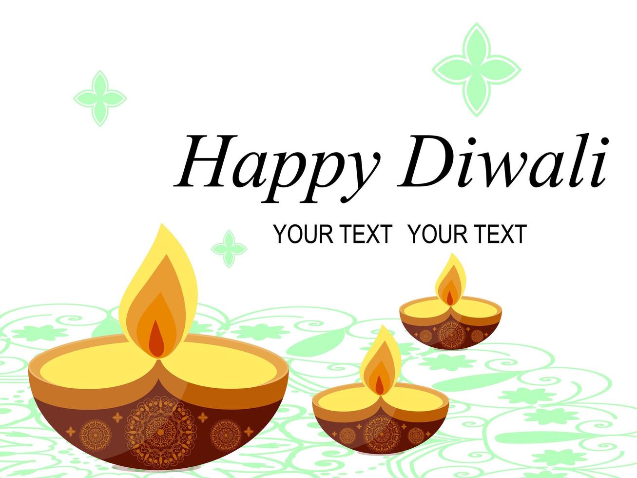 Abstract beautiful Happy Diwali background. Stock. burning candle vector