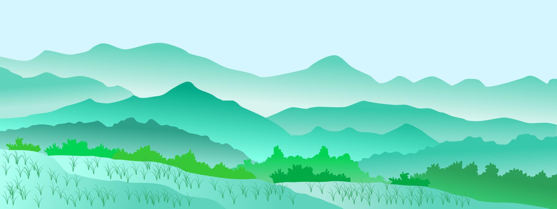 fondo de paisaje de cresta de montaña de vector