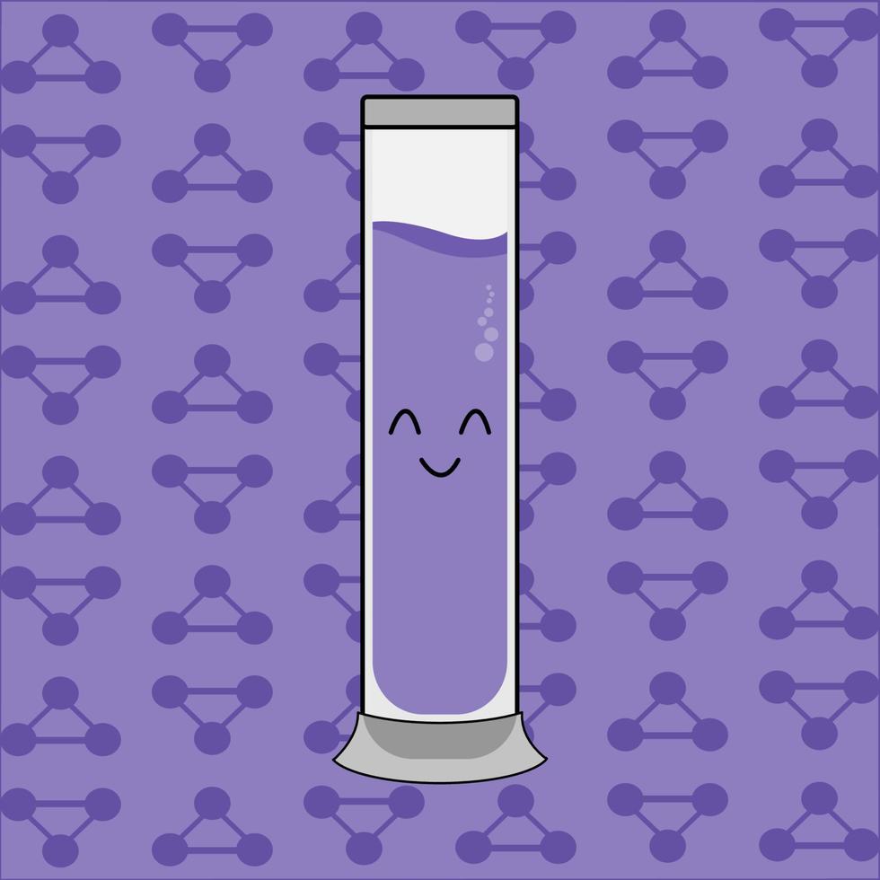 Cute Laboratory bottle cartoon character vector