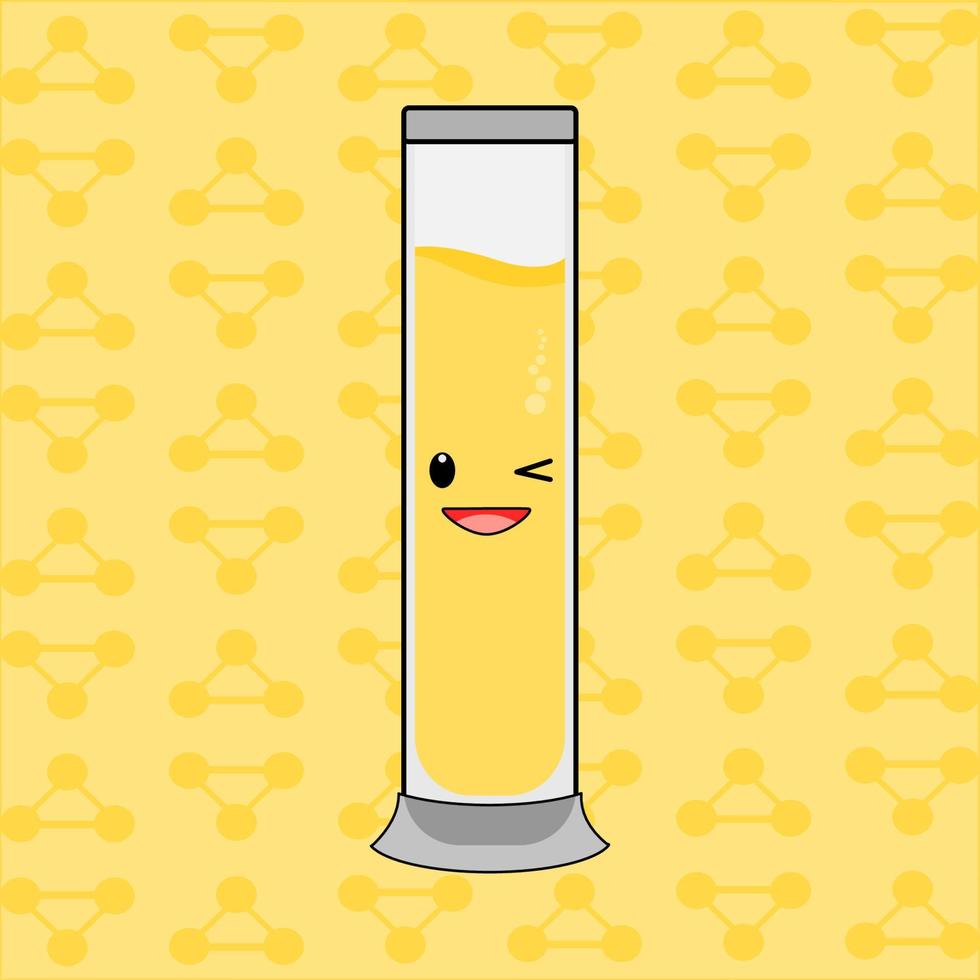 Cute Laboratory bottle cartoon character vector