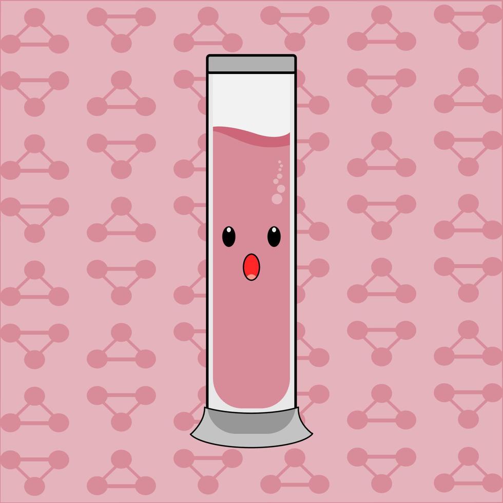 Cute Laboratory bottle cartoon character vector
