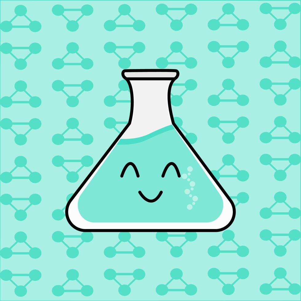 Cute Laboratory bottle cartoon character vector