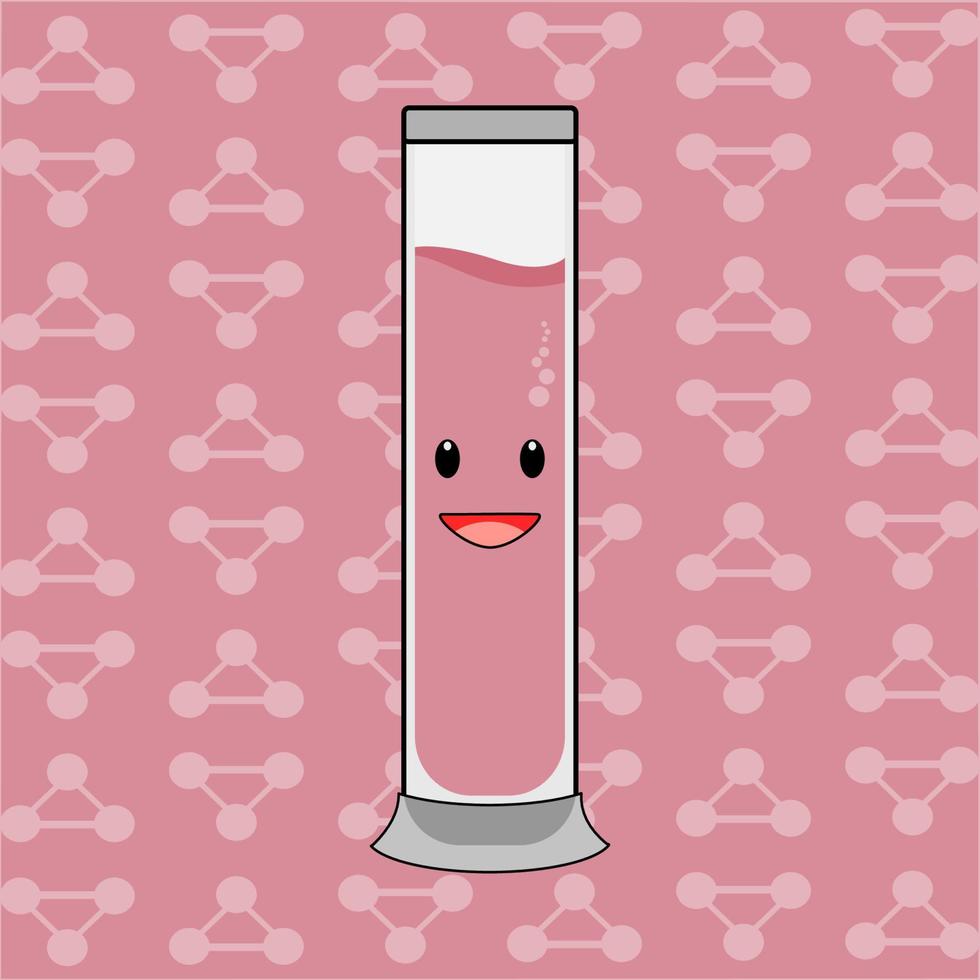Cute Laboratory bottle cartoon character vector