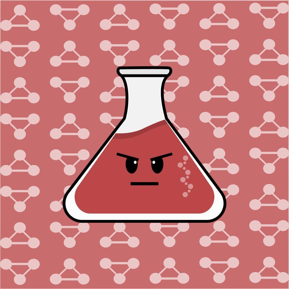 Cute Laboratory bottle cartoon character vector