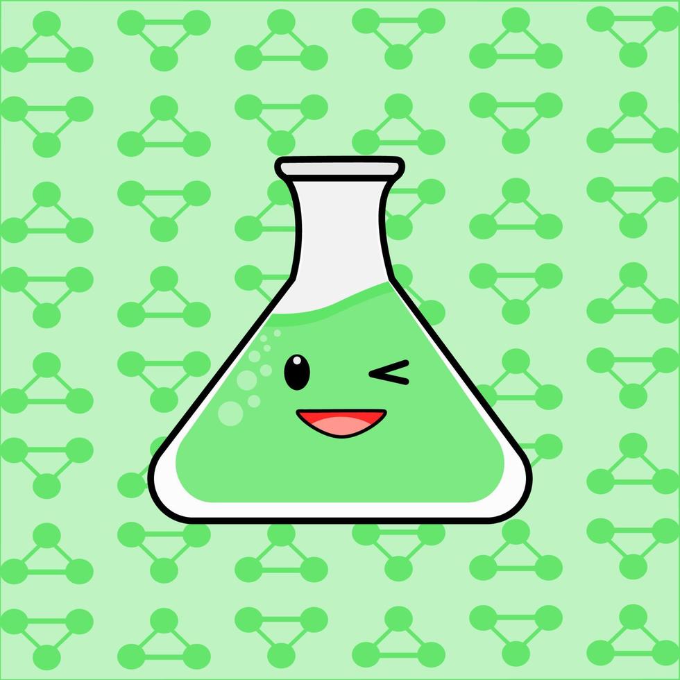 Cute Laboratory bottle cartoon character vector
