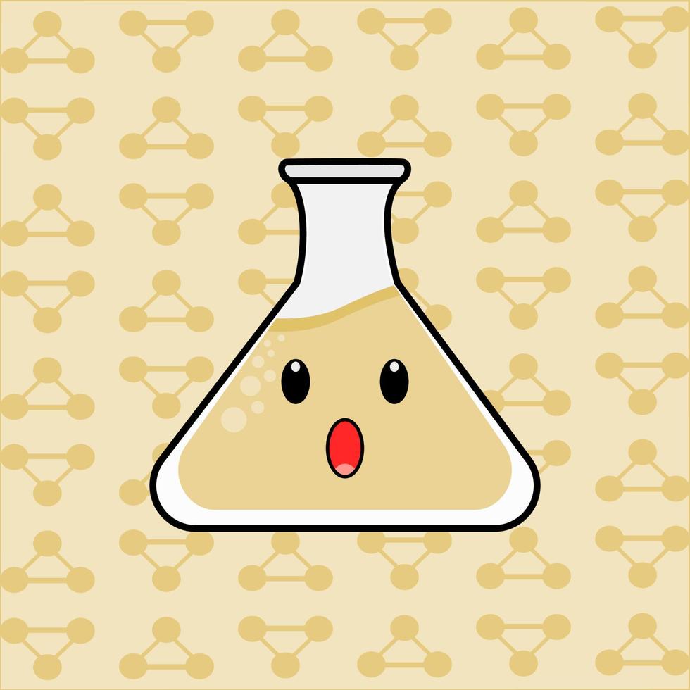 Cute Laboratory bottle cartoon character vector