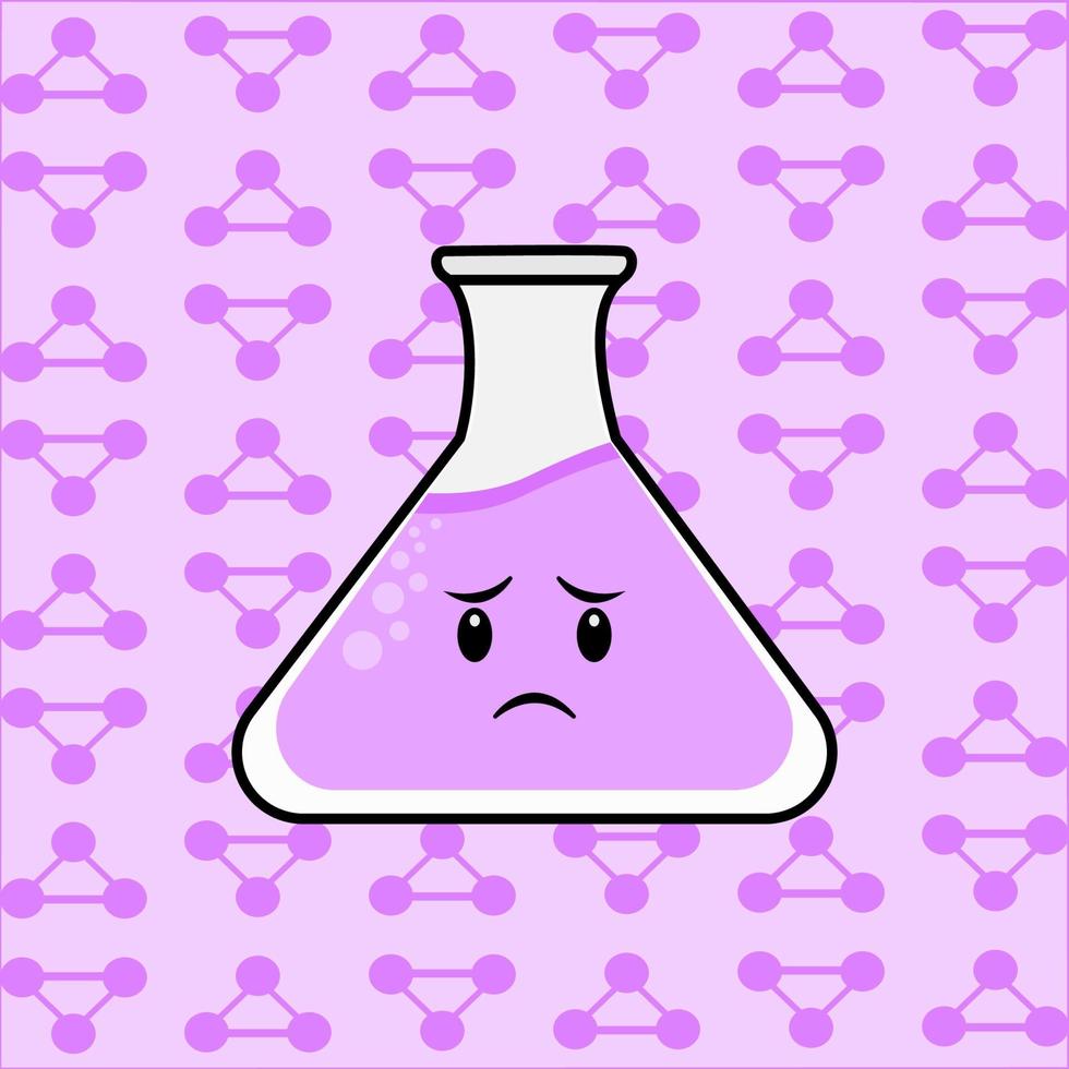 Cute Laboratory bottle cartoon character vector