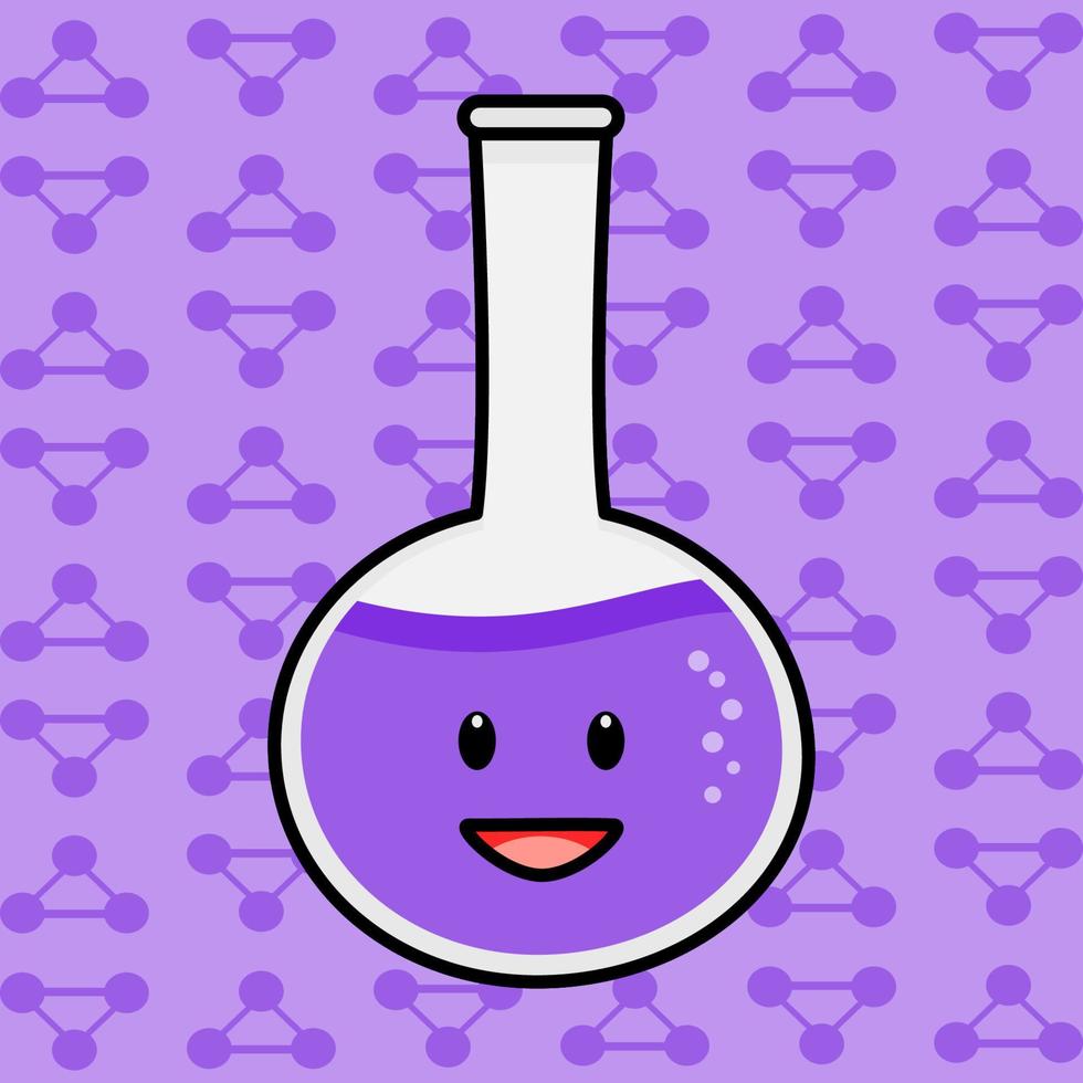 Cute Laboratory bottle cartoon character vector