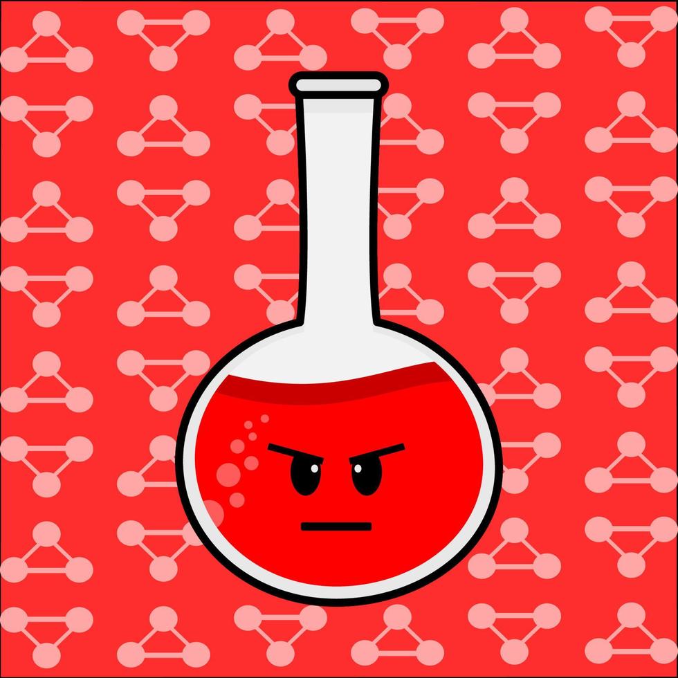 Cute Laboratory bottle cartoon character vector