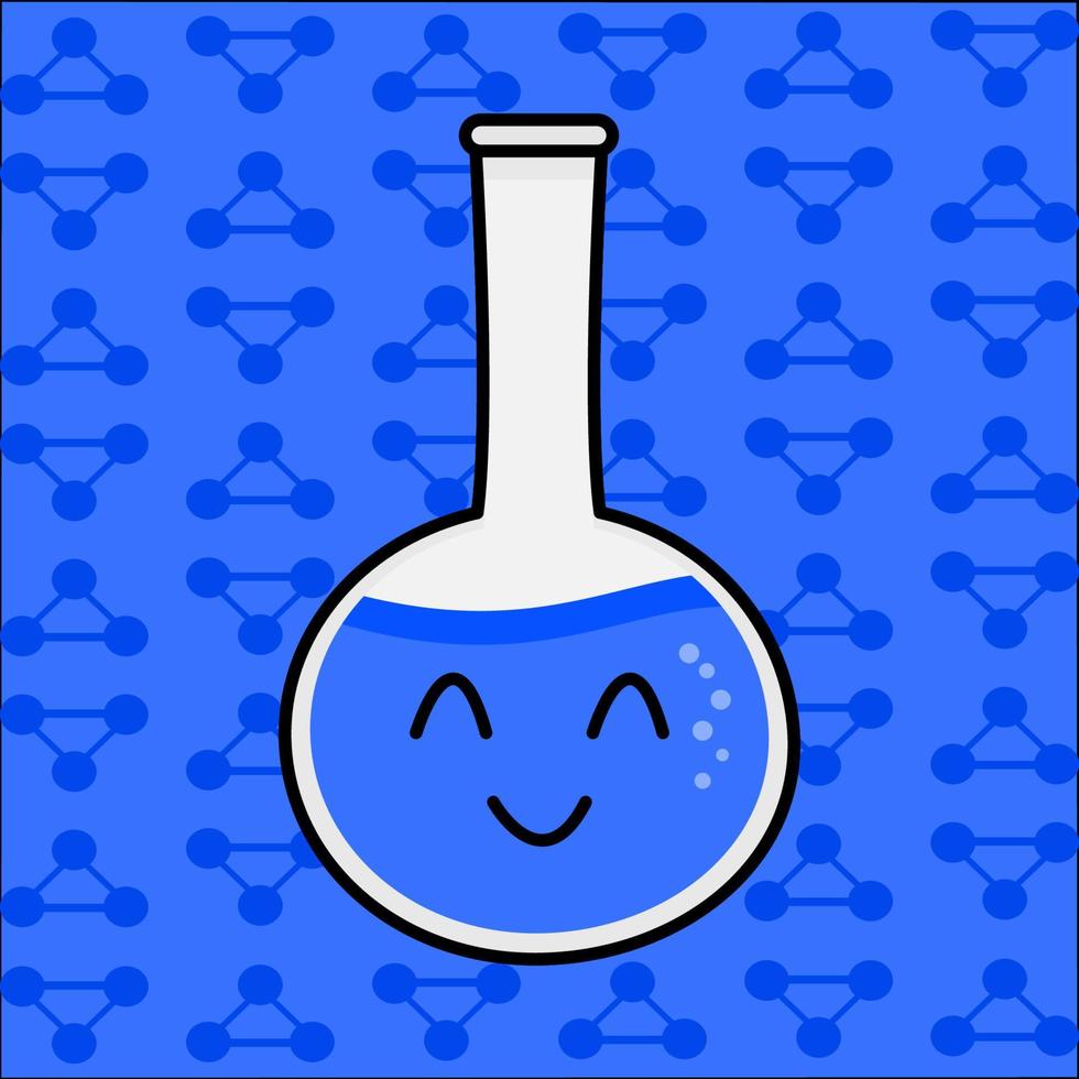 Cute Laboratory bottle cartoon character vector