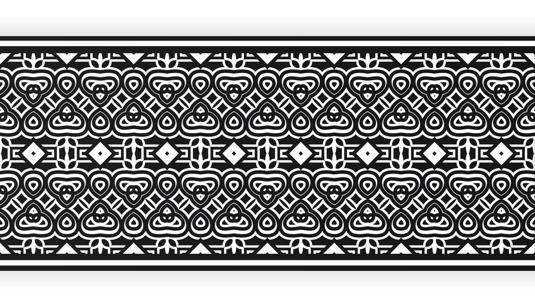 Ornamental pattern border Design Template vector