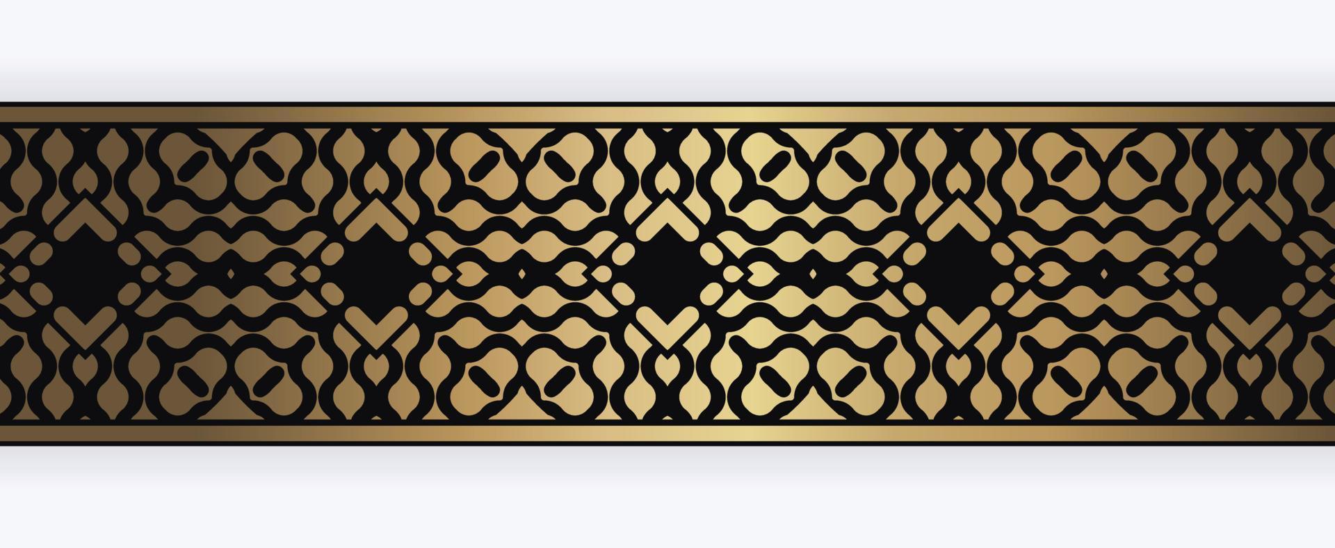 Elegant golden ornamental border template vector