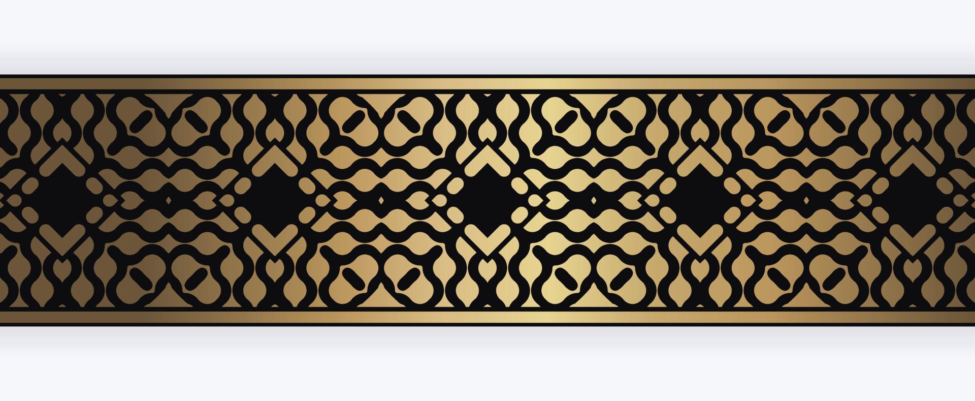 Elegant golden ornamental border template vector