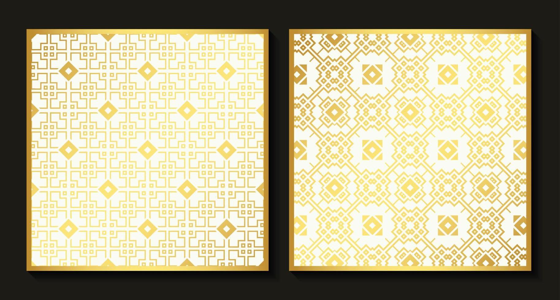 conjunto de patrón de línea abstracta de oro vector