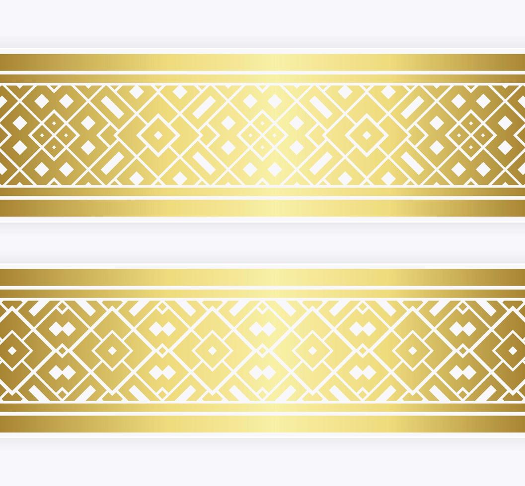 Golden ornamental border design template vector