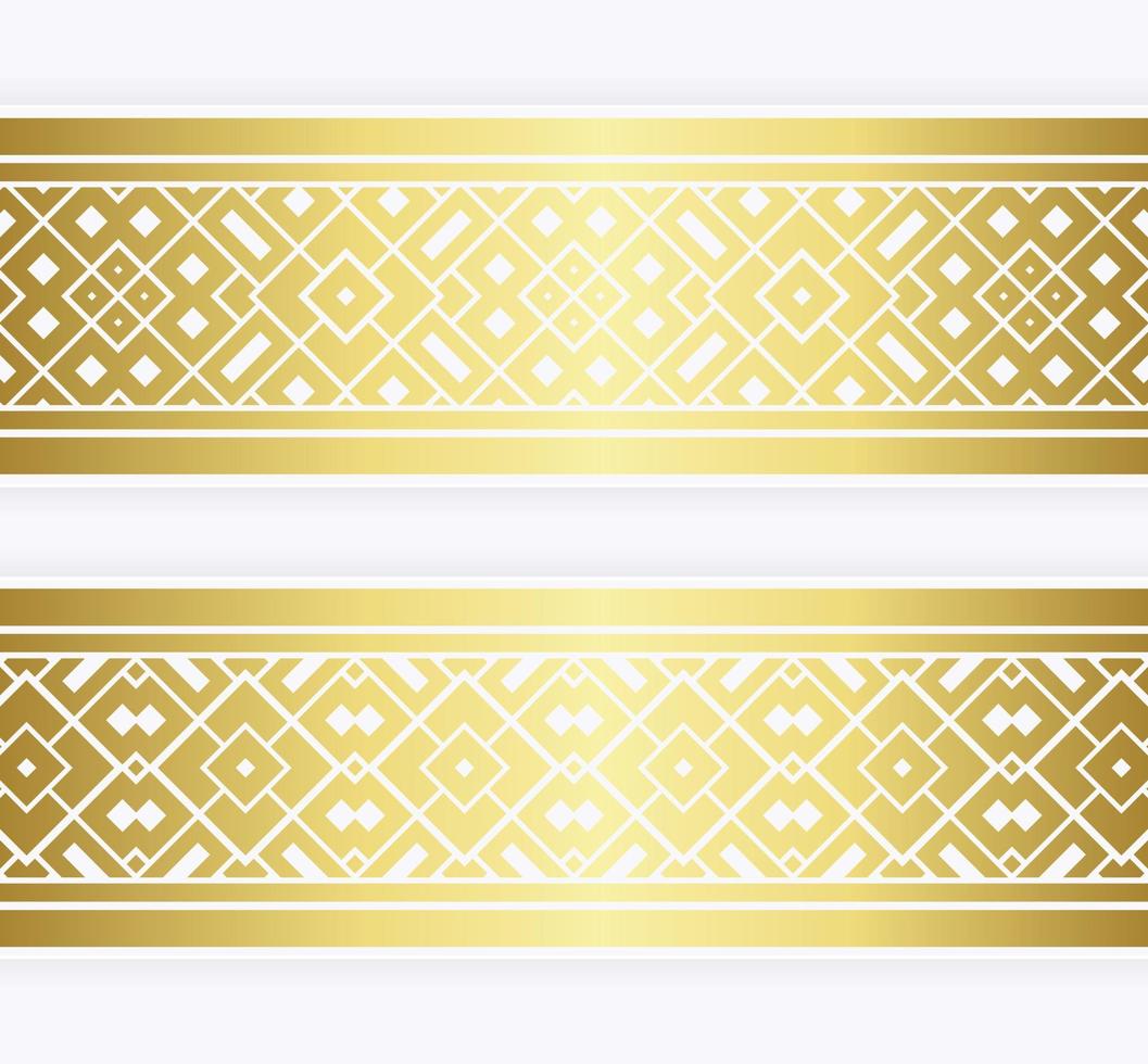 Golden ornamental border design template vector