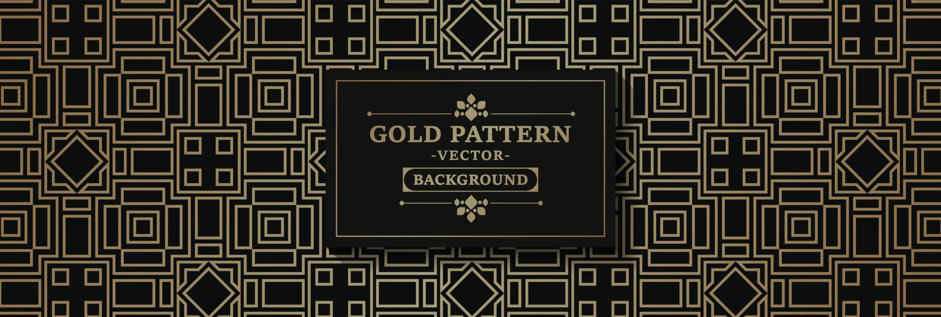 Luxury dark gold abstract line pattern vector