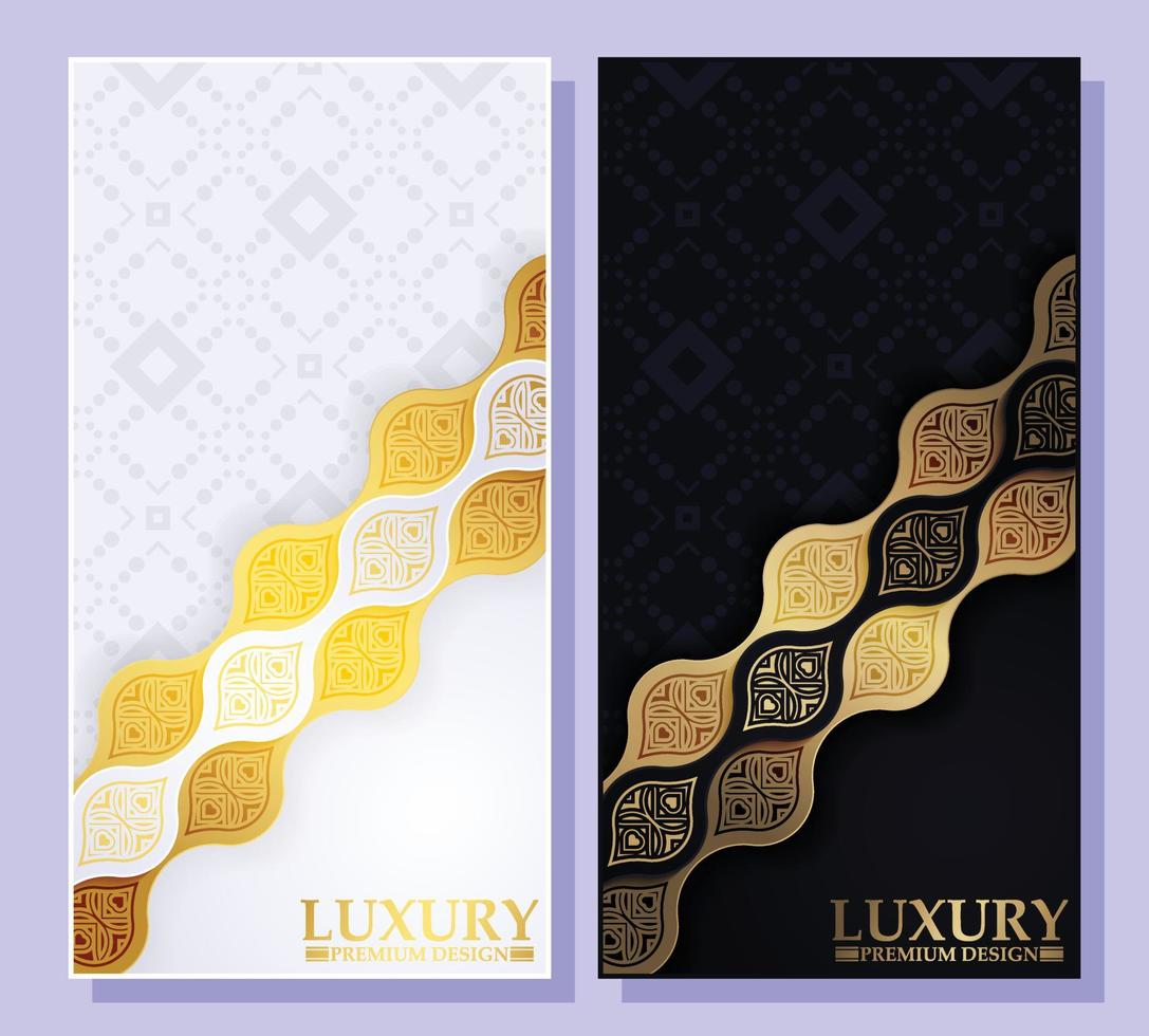 elegant geometric pattern vertical card vector