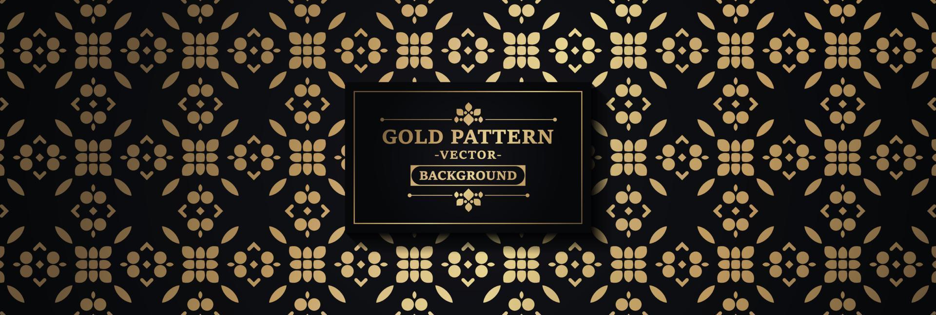 Luxury dark gold abstract line pattern vector