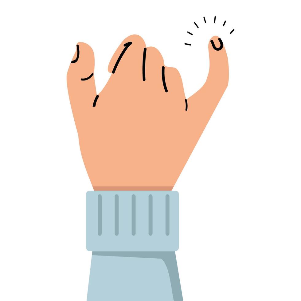 little finger promise hand sign vector