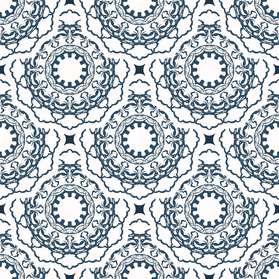 patrón sin costuras con patrones retro. fondo con color blanco y azul. bueno para papel tapiz. vector. vector