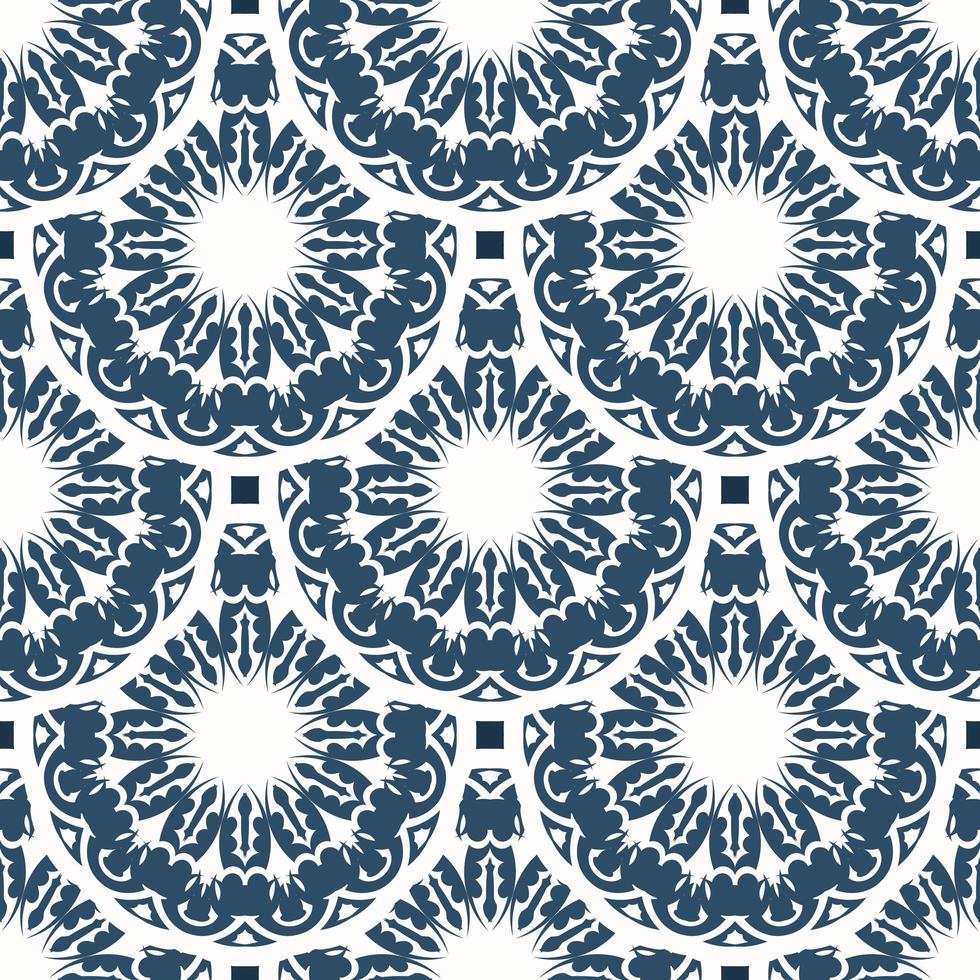 Seamless pattern with monograms. Background with white and blue color. Good for prints. Veil illustration. vector