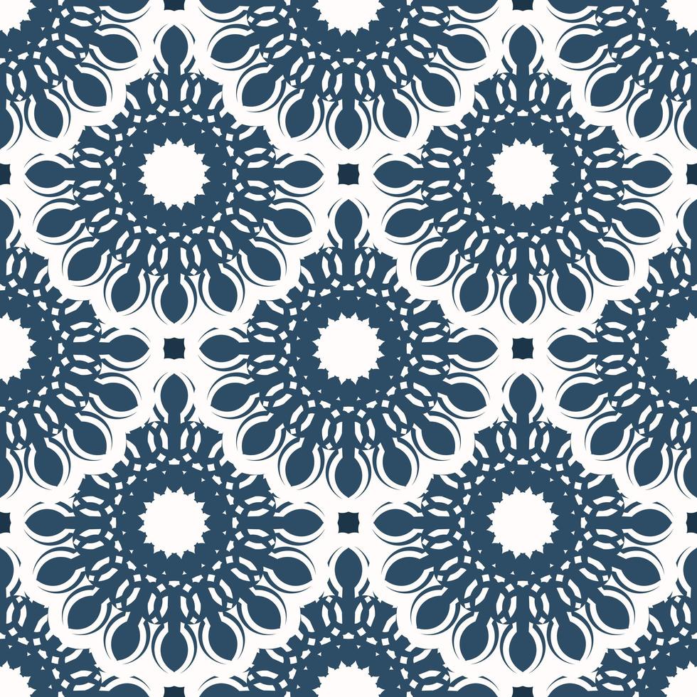Luxurious seamless pattern with monograms. Background with white and blue color. Good for prints. Vector. vector