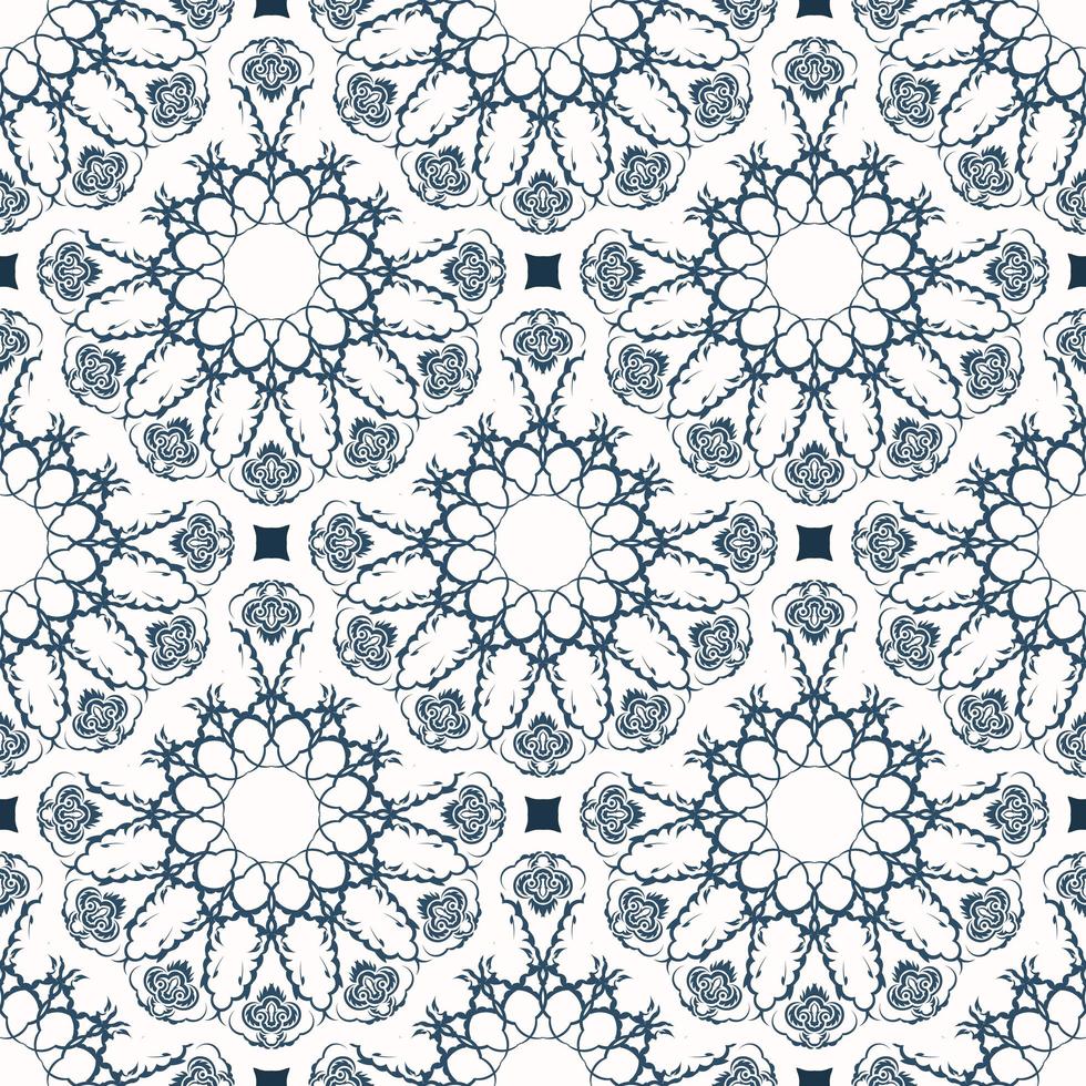 patrón sin costuras con patrones retro. fondo con color blanco y azul. bueno para papel tapiz. ilustración de velo vector