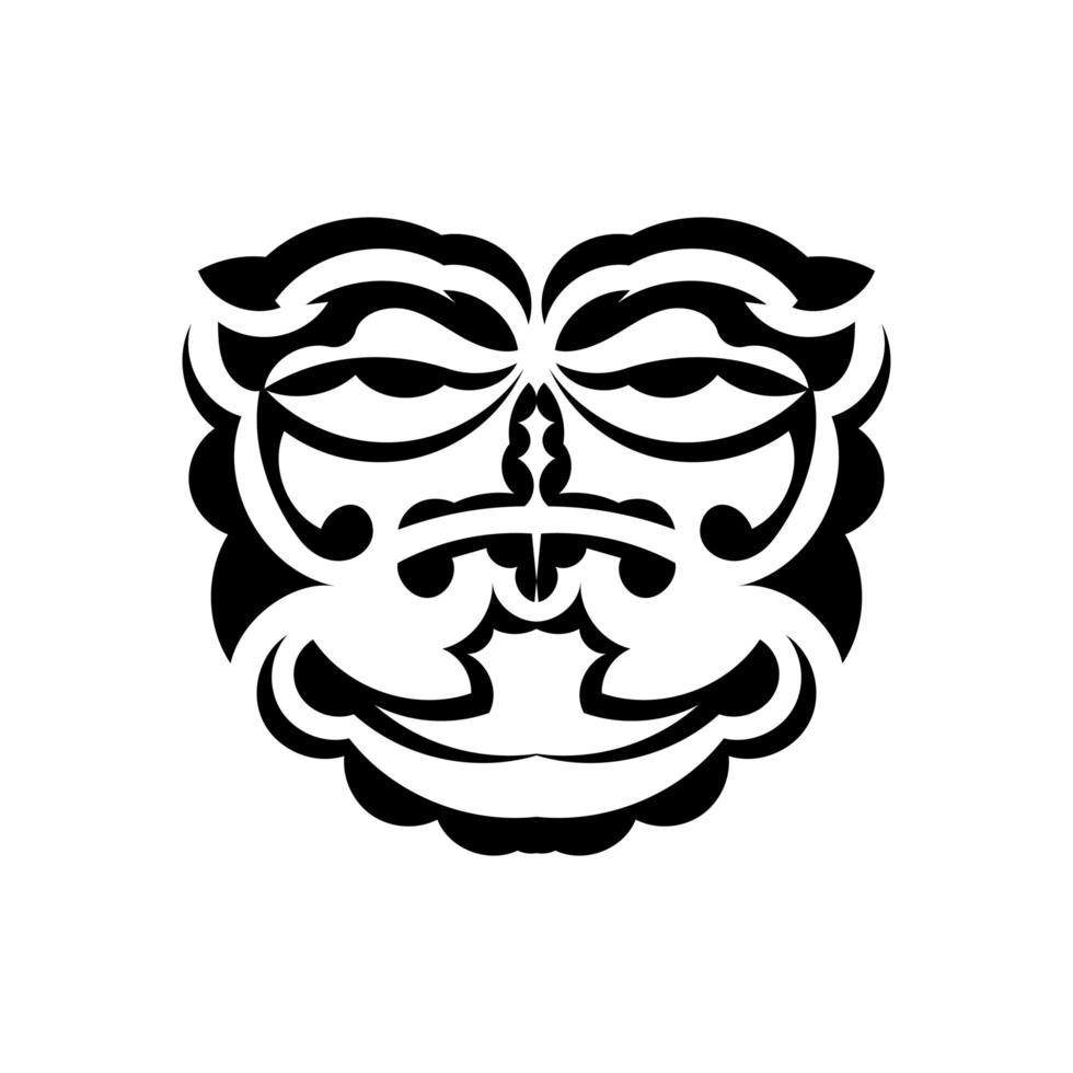 mascara tribal. símbolo de tótem tradicional. tatuaje tribal negro. aislado. vector. vector