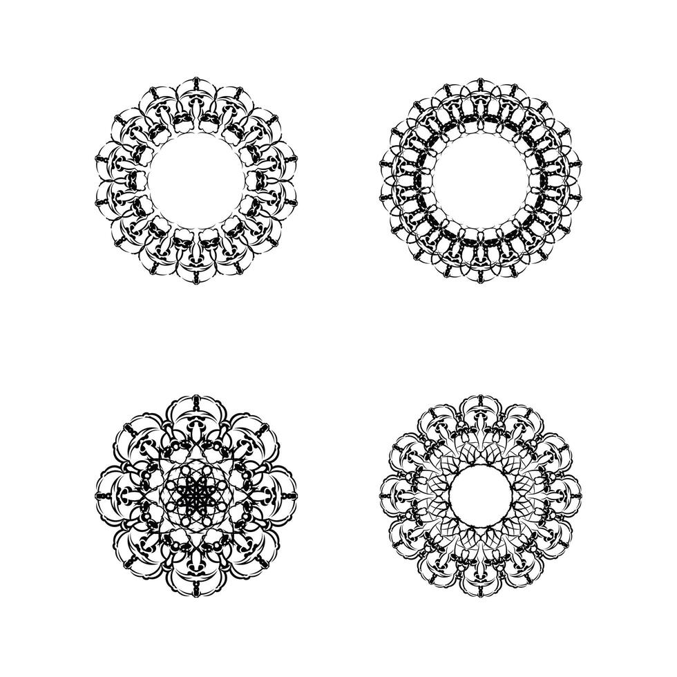 Set of mandala ornaments. Vector. vector