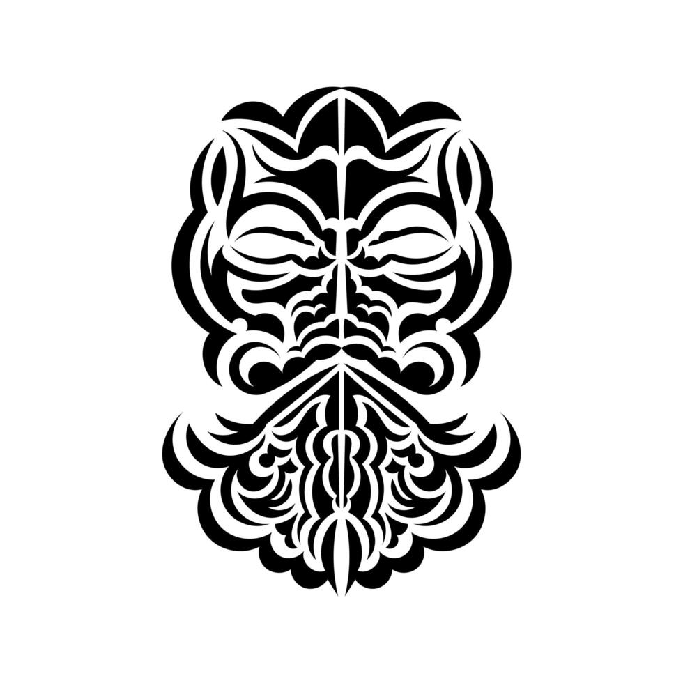 Tattoo design of a man with a beard vector