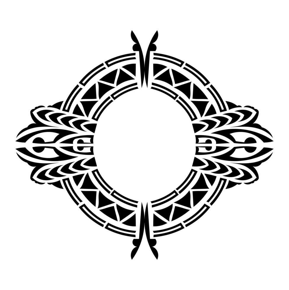 vector de diseño de tatuaje de ornamento polinesio