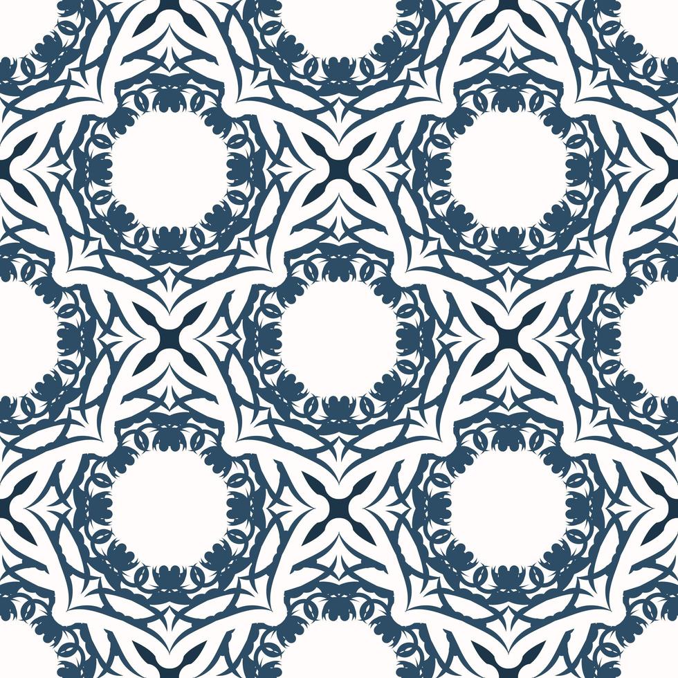 Seamless pattern with retro patterns. Background with white and blue color. Good for wallpaper. Vector. vector