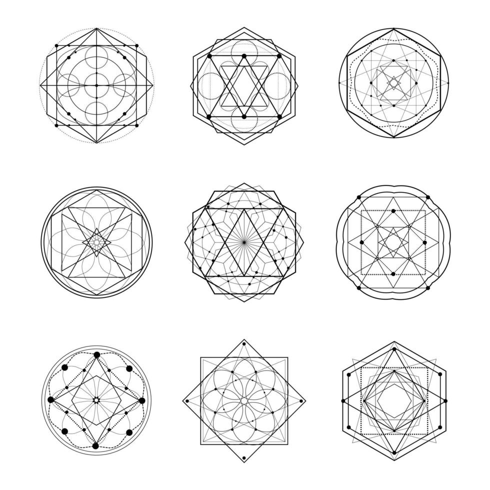 ilustración de vector de forma de geometría sagrada