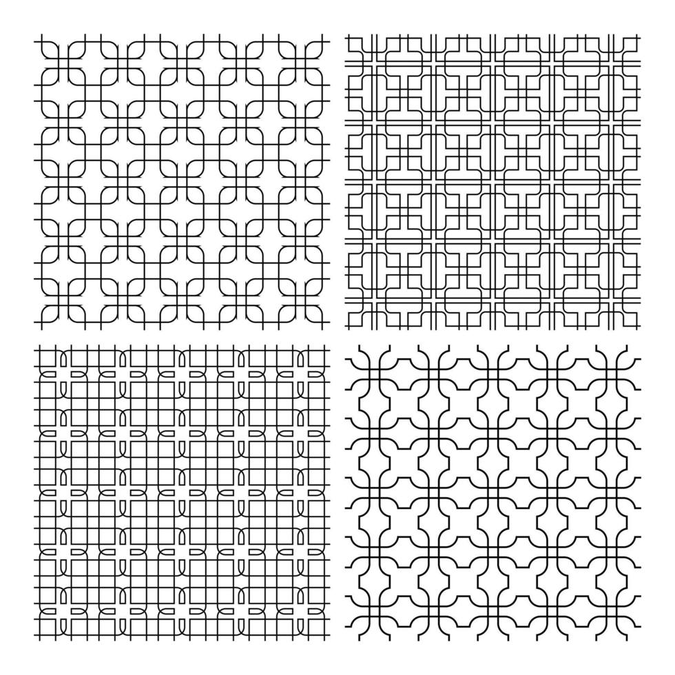 vector de patrones sin fisuras de arte de línea abstracta